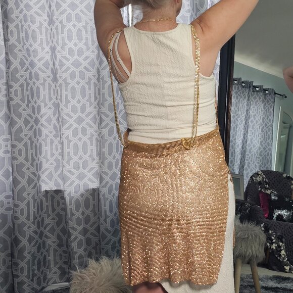 Metal Chain Halter Mini Dress – Fits Size S (No Tags) - Picture 3 of 4